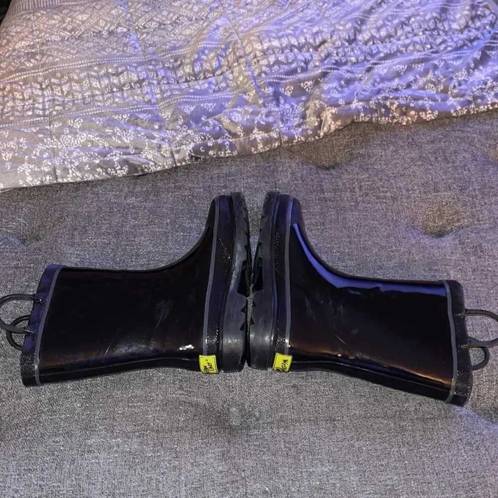 Fire chief Style Western Chief Black Little Kid Rain Boots sz 12